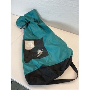 VTG North Face Winter National 1988 Day Pack Sling Backpack Hiking Nylon Teal‎